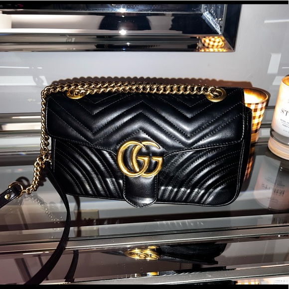 Authentic Gucci GG Marmont Small Matelassé Shoulder Bag - Picture 1 of 6